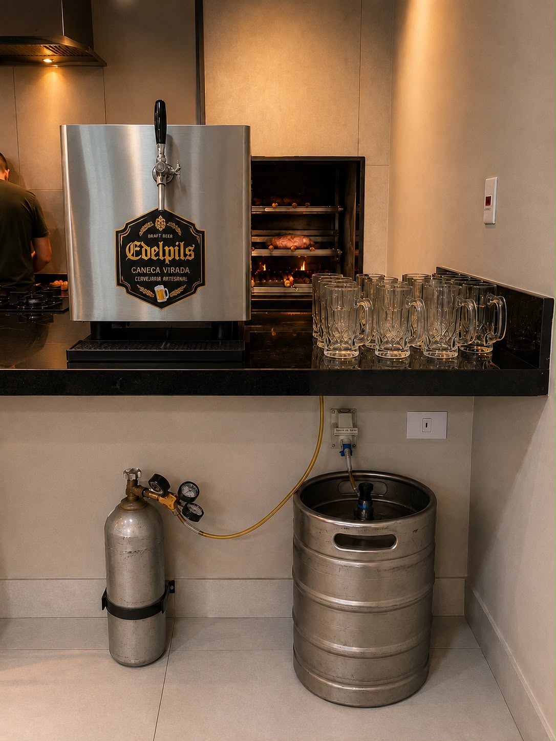 Chopeira Edelpils em confraternização